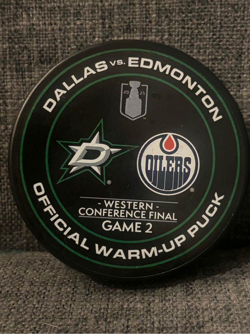 Dallas vs Edmonton 2025 NHL Western Conference Finals Game 2 Warm Up Puck
